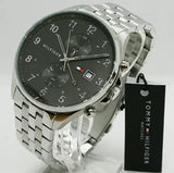 Tommy Hilfiger West Quartz Black Dial Silver Steel Strap Watch For Men - 1791707 Authentic Buy Shop Now