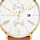 Tommy Hilfiger Jenna Quartz White Dial Brown Leather Strap Watch for Women - 1782073 Authentic Buy Shop Now