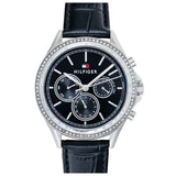 Tommy Hilfiger Ari Diamonds Black Dial Black Leather Strap Watch for Women - 1781981 Authentic Buy Shop Now