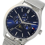 Tommy Hilfiger Oliver Quartz Blue Dial Silver Mesh Bracelet Watch for Men - 1791302 Authentic Buy Shop Now