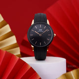 Daniel Wellington Iconic Motion Black Dial Rubber Strap Watch For Women - DW00100426 Authentic Buy Shop Now