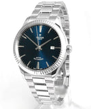 Tudor Style Automatic Blue Dial Silver Steel Strap Watch for Men - M12710-0013 Authentic Buy Shop Now