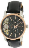 Fossil Twist Multi-Function Chronograph Black Dial Black Leather Strap Watch for Men - ME1099 Authentic Buy Shop Now