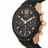 Guess Caliber Chronograph Black Dial Black Rubber Strap Watch for Men - W0864G2 Authentic Buy Shop Now