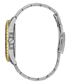 Guess Odyssey Black Dial Two Tone Steel Strap Watch For Men - W1107G6 Authentic Buy Shop Now