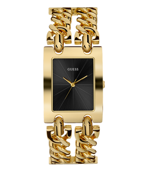 Guess Trend Multi Chain Black Dial Gold Steel Strap Watch for Women - U1117L5 Authentic Buy Shop Now
