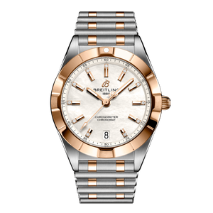 Breitling Chronomat B02 18K Red Gold White Dial Two Tone Steel Strap Watch for Men - U77310101A2U1 Authentic Buy Shop Now
