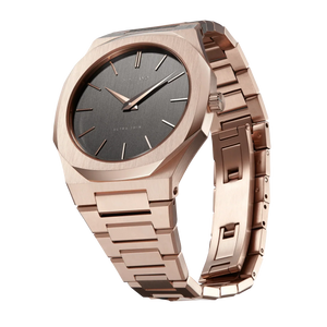 D1 Milano Ultra Thin Grey Dial Gold Steel Strap Watch for Men - D1-UTBJ08 Authentic Buy Shop Now