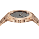 D1 Milano Ultra Thin Grey Dial Gold Steel Strap Watch for Men - D1-UTBJ08 Authentic Buy Shop Now