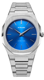 D1 Milano Ultra Thin Blue Dial Silver Steel Strap Watch for Men - D1-UTBJ09 Authentic Buy Shop Now