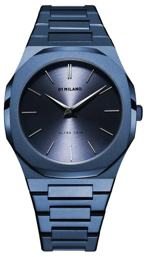 D1 Milano Ultra Thin Midnight Dial Blue Steel Strap Watch for Men- D1-UTBJ21 Authentic Buy Shop Now