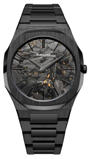 D1 Milano Ultra Thin Two Tone Black Steel Strap Watch for Men - D1-UTBJ31 Authentic Buy Shop Now