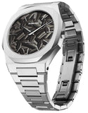 D1 Milano Ultra Thin Ashfield Black Dial Silver Steel Strap Watch for Men - D1-UTBJ32 Authentic Buy Shop Now