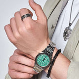 D1 Milano Ultra Thin Fir Green Dial Silver Steel Strap Watch for Men - D1-UTBJ34 Authentic Buy Shop Now