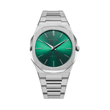 D1 Milano Ultra Thin Green Dial Silver Steel Strap Watch for Men - D1-UTBJ37 Authentic Buy Shop Now