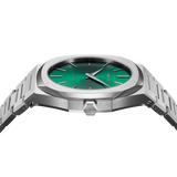 D1 Milano Ultra Thin Green Dial Silver Steel Strap Watch for Men - D1-UTBJ37 Authentic Buy Shop Now