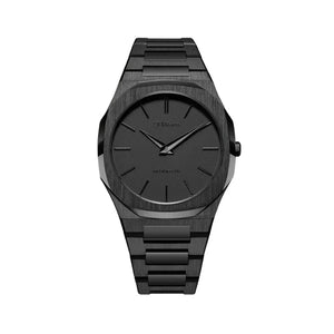 D1 Milano Ultra Thin Shadow Black Dial Black Steel Strap Watch for Men - D1-UTBJSH Authentic Buy Shop Now