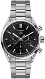 Tag Heuer Carrera Chronograph Black Dial Silver Steel Strap Watch for Men - CBN2010.BA0642 Authentic Buy Shop Now