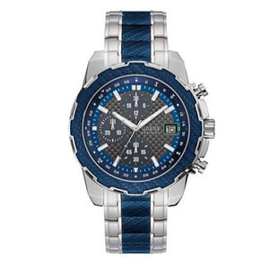 Guess Octane Chronograph Blue Dial Two Tone Steel Strap Watch for Men - W1046G2 Authentic Buy Shop Now