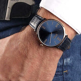 Hugo Boss Jackson Blue Dial Black Leather Strap Watch for Men - 1513371 Authentic Buy Shop Now