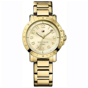 Tommy Hilfiger Bella Gold Dial Gold Steel Strap Watch for Women - 1781395 Authentic Buy Shop Now