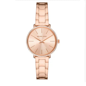 Michael Kors Pyper Quartz Rose Gold Dial Rose Gold Steel Strap Watch For Women - MK1040 Authentic Buy Shop Now