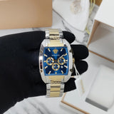 Versace Dominus Chronograph Blue Dial Two Tone Steel Strap Watch For Men - VE6H00723 Authentic Buy Shop Now