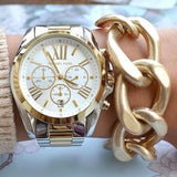 Michael Kors Bradshaw Silver Dial Two Tone Steel Strap Watch for Women - MK5627 Authentic Buy Shop Now