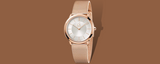 Calvin Klein Minimal White Dial Rose Gold Mesh Bracelet Watch for Women - K3M22626 Authentic Buy Shop Now