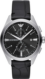 Emporio Armani Claudio Chronograph Black Dial Black Leather Strap Watch For Men - AR11542 Authentic Buy Shop Now