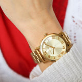 Michael Kors Norie Gold Dial Gold Steel Strap Watch for Women - MK3560 Authentic Buy Shop Now