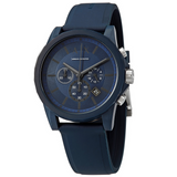 Armani Exchange Outerbanks Chronograph Blue Dial Blue Silicone Strap Watch For Men - AX1327 Authentic Buy Shop Now