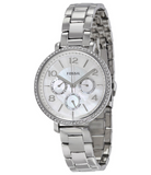 Fossil Jacqueline Multi-Function Mother of Pearl Dial Silver Steel Strap Watch for Women - ES3755 Authentic Buy Shop Now