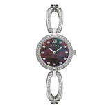 Bulova Crystal Black Mother of Pearl Dial Silver Steel Strap Watch for Women - 96L224 Authentic Buy Shop Now