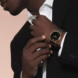 Movado Museum Black Dial Black Leather Strap Watch For Men - 606876 Authentic Buy Shop Now