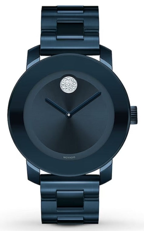 Movado Bold Blue Dial Blue Steel Strap Watch For Women - 3600388 Authentic Buy Shop Now