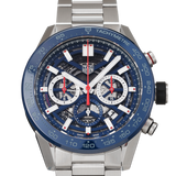 Tag Heuer Carrera Chronograph Blue Dial Silver Steel Strap Watch for Men - CBG2A11.BA0654 Authentic Buy Shop Now
