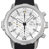 IWC Aquatimer Chronograph White Dial Black Rubber Strap Watch for Men - IW376801 Authentic Buy Shop Now