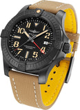 Breitling Avenger Automatic GMT 45 Black Dial Brown Nylon Strap Watch for Men - V32395101B1X1 Authentic Buy Shop Now