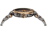 Versace Aion Chronograph Black Dial Grey Steel Strap Watch for Men - VBR050017 Authentic Buy Shop Now