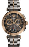 Versace Aion Chronograph Black Dial Grey Steel Strap Watch for Men - VBR050017 Authentic Buy Shop Now