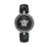 Versace Palazzo Empire Black Dial Black Leather Strap Watch for Women - VCO060017 Authentic Buy Shop Now