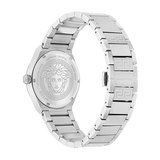 Versace V-Auria Quartz Turquoise Dial Silver Steel Strap Watch for Women - VE0F00225 Authentic Buy Shop Now