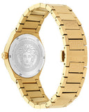 Versace V-Auria Quartz Black Dial Gold Steel Strap Watch for Men - VE0F00525 Authentic Buy Shop Now