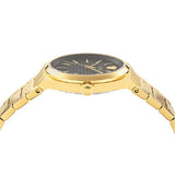 Versace V-Auria Quartz Black Dial Gold Steel Strap Watch for Men - VE0F00525 Authentic Buy Shop Now