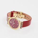 Versace Greca Meander Red Dial Red Leather Strap Watch for Women - VELW00320 Authentic Buy Shop Now