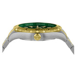 Versace Hellenyium Quartz Green Dial Two Tone Steel Strap Watch For Men - VE3A00720 Authentic Buy Shop Now