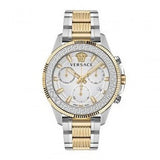 Versace Greca Action Chronograph Quartz Silver Dial Two Tone Steel Strap Watch for Men - VE3J00522 Authentic Buy Shop Now