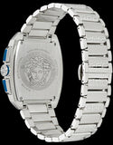 Versace Dominus Chronograph Blue Dial Silver Steel Strap Watch For Men - VE6H00423 Authentic Buy Shop Now
