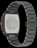 Versace Dominus Chronograph Quartz Black Dial Black Steel Strap Watch For Men - VE6H00623 Authentic Buy Shop Now